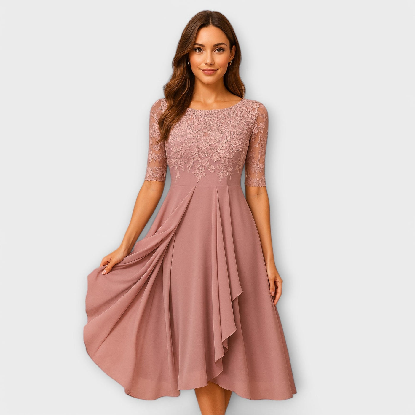 Martyna – Vestido Largo con Espalda Abierta y Estilo Natural