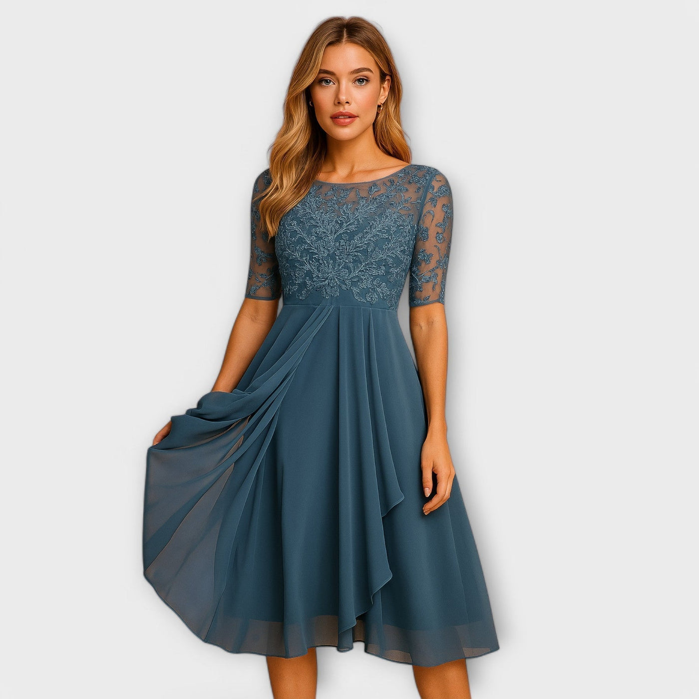 Martyna – Vestido Largo con Espalda Abierta y Estilo Natural